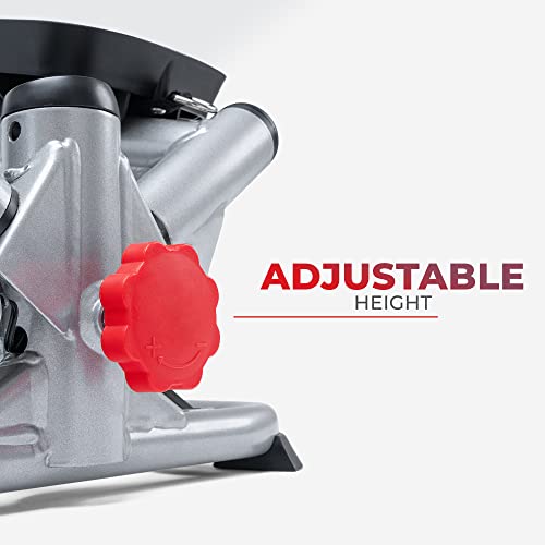 Sunny Health Twist Stepper with Resistance Bands - Grey