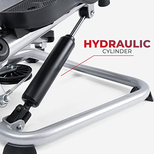 Sunny Health Twist Stepper with Resistance Bands - Grey