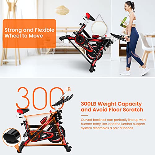 Jupgod Indoor Cycling Bike with Silent Flywheel