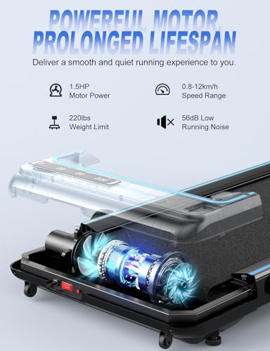 Foldable Treadmill with Powerful Motor and App Control