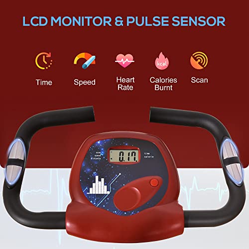 Foldable Exercise Bike with 8-Level Magnetic Resistance