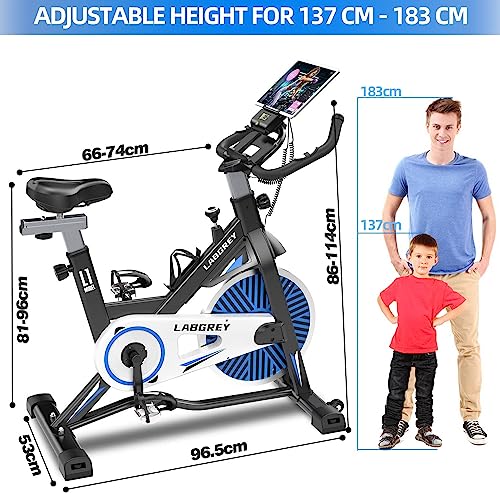 Silent Indoor Cycling Bike with Heart Rate Sensor