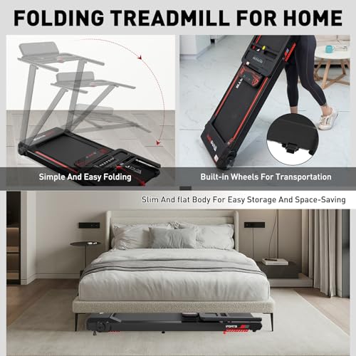 CITYSPORTS Foldable Treadmill with Bluetooth & LED Display