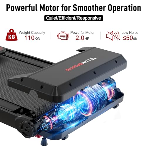 CITYSPORTS Foldable Treadmill with Bluetooth & LED Display