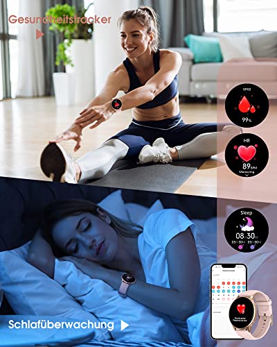 Women's Smart Watch: Fitness Tracker with Touch Display