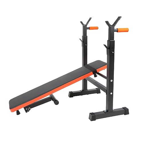 Adjustable Weight Bench with Dip Station for Home Gym