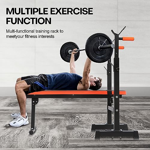 Adjustable Weight Bench with Dip Station for Home Gym