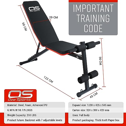 Foldable Weight Bench - Full Body Workout Equipment