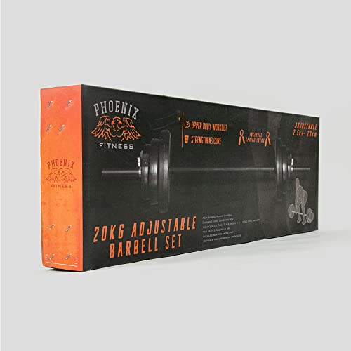 20kg Adjustable Barbell Set for Home & Gym