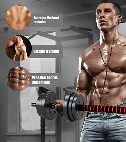 20KG Dumbbell and Barbell Set, Adjustable Training for Bodybuilding