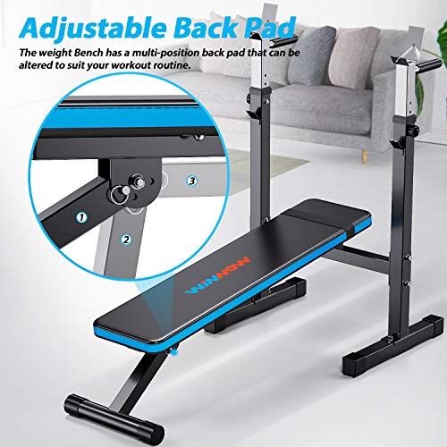 WINNOW Adjustable Weight Bench with Dip Station