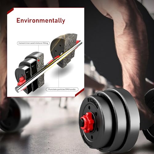20KG Adjustable Dumbbell and Barbell Set - Home Fitness Equipment
