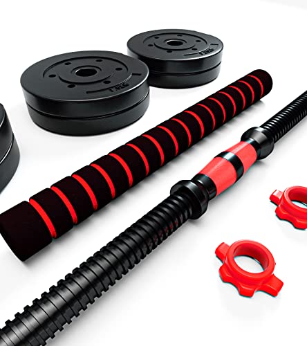 20KG Dumbbell and Barbell Set, Adjustable Training for Bodybuilding