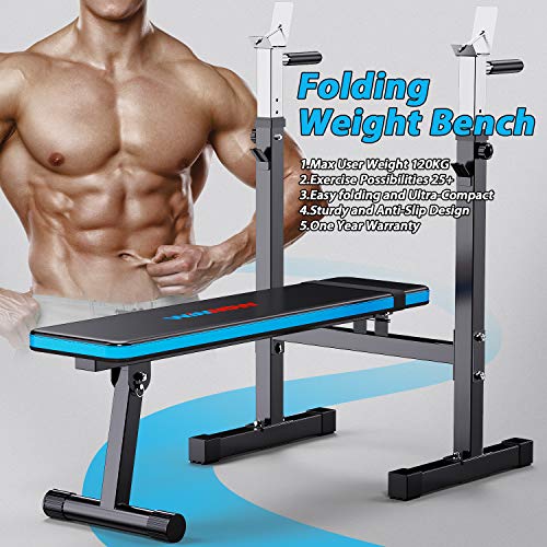 WINNOW Adjustable Weight Bench with Dip Station