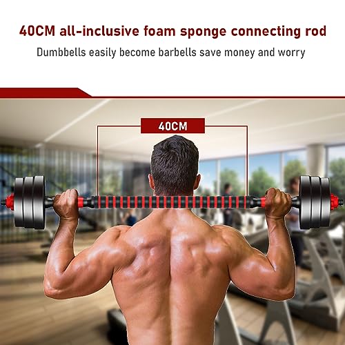 20KG Adjustable Dumbbell and Barbell Set - Home Fitness Equipment