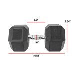 90-Pound Coated Hex Dumbbell with Chrome Handle