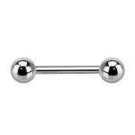 Titanium Straight Barbell with Internally Threaded Balls