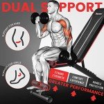 PASYOU Adjustable Foldable Weight Bench for Home Gym