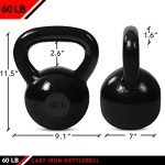60 LB Cast Iron Kettlebell by JFIT