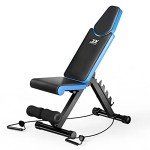 Foldable Weight Bench for Home Workouts - Blue