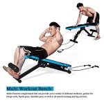 Foldable Weight Bench for Home Workouts - Blue