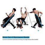 Foldable Weight Bench for Home Workouts - Blue