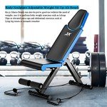 Foldable Weight Bench for Home Workouts - Blue