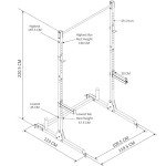 Adjustable Squat Rack with Pull Up Bar