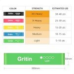 Gritin Resistance Bands Set - 5 Levels Included