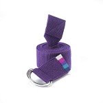 Purple d-Ring Yoga Strap for Easy Stretching