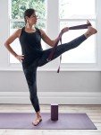 Purple d-Ring Yoga Strap for Easy Stretching