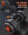 66LB Adjustable Dumbbell Set for Home Gym