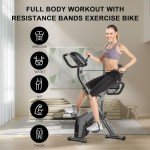 Foldable Magnetic Exercise Bike with LCD Display
