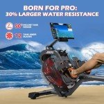 JOROTO Water Rowing Machine with Bluetooth & Kinomap