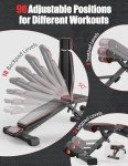 Yoleo Adjustable Weight Bench for Home Workouts