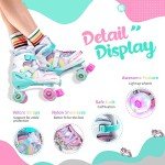 Colorful Adjustable Light-Up Roller Skates for Kids