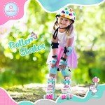 Colorful Adjustable Light-Up Roller Skates for Kids