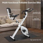 Micyox Foldable Magnetic Exercise Bike with LCD Display