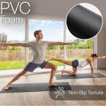 Non-Slip PVC Yoga & Pilates Mat with Strap