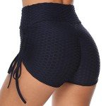 High Waist Yoga Shorts for Women - Dark Blue XL