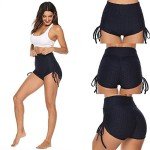 High Waist Yoga Shorts for Women - Dark Blue XL