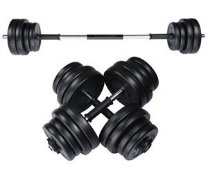 30kg Adjustable Dumbbell and Barbell Weight Set