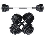 30kg Adjustable Dumbbell and Barbell Weight Set