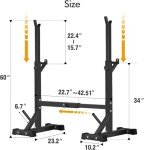 Adjustable Squat and Barbell Rack for Home Gym