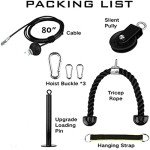 Morwealth Adjustable Cable Pulley System for Home Gym
