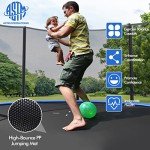 COSTWAY Outdoor Trampoline with Safety Net and Ladder