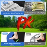 COSTWAY Outdoor Trampoline with Safety Net and Ladder