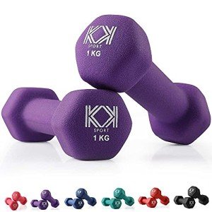 Purple Neoprene Dumbbells for Home and Gym
