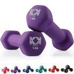 Purple Neoprene Dumbbells for Home and Gym