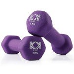 Purple Neoprene Dumbbells for Home and Gym